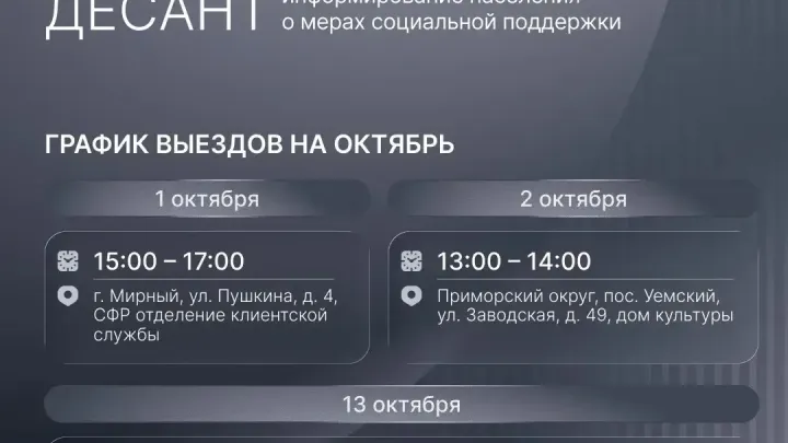 В октябре мобильные бригады социального десанта проведут 12 выездов — Архангельск Сейчас
