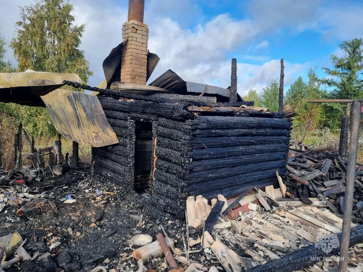 Пожар в деревне Шотова повредил жилой дом, соседний дом и баню
