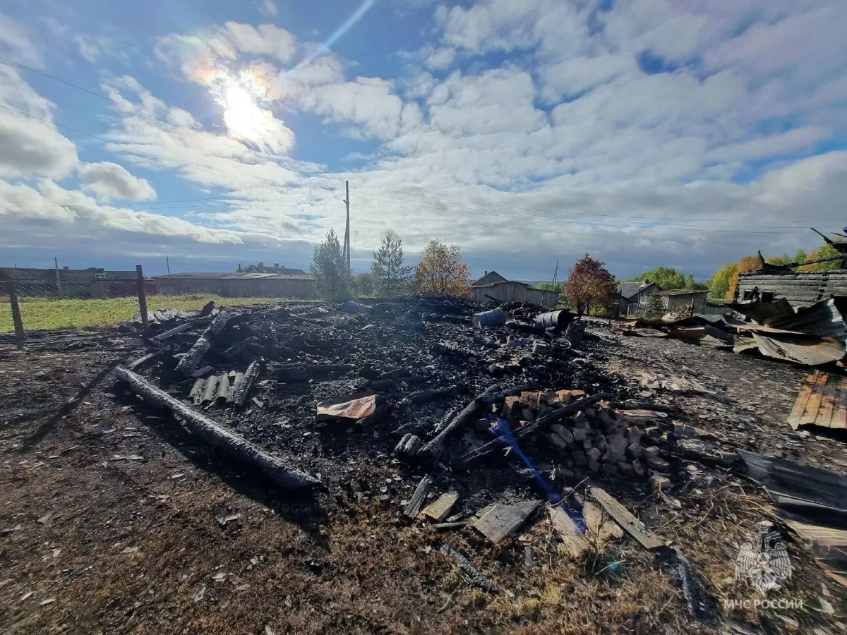 Пожар в деревне Шотова повредил жилой дом, соседний дом и баню