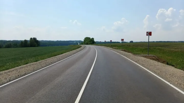 В Целинном районе за два года обновили 15 километров трассы Бийск — Мартыново — Ельцовка — Барнаул Сейчас