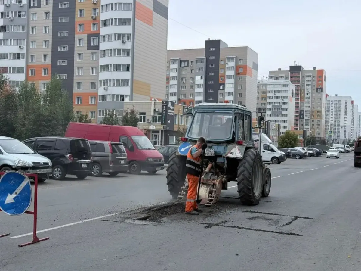 В Барнауле 15 сентября дорожный ремонт идет на четырех участках