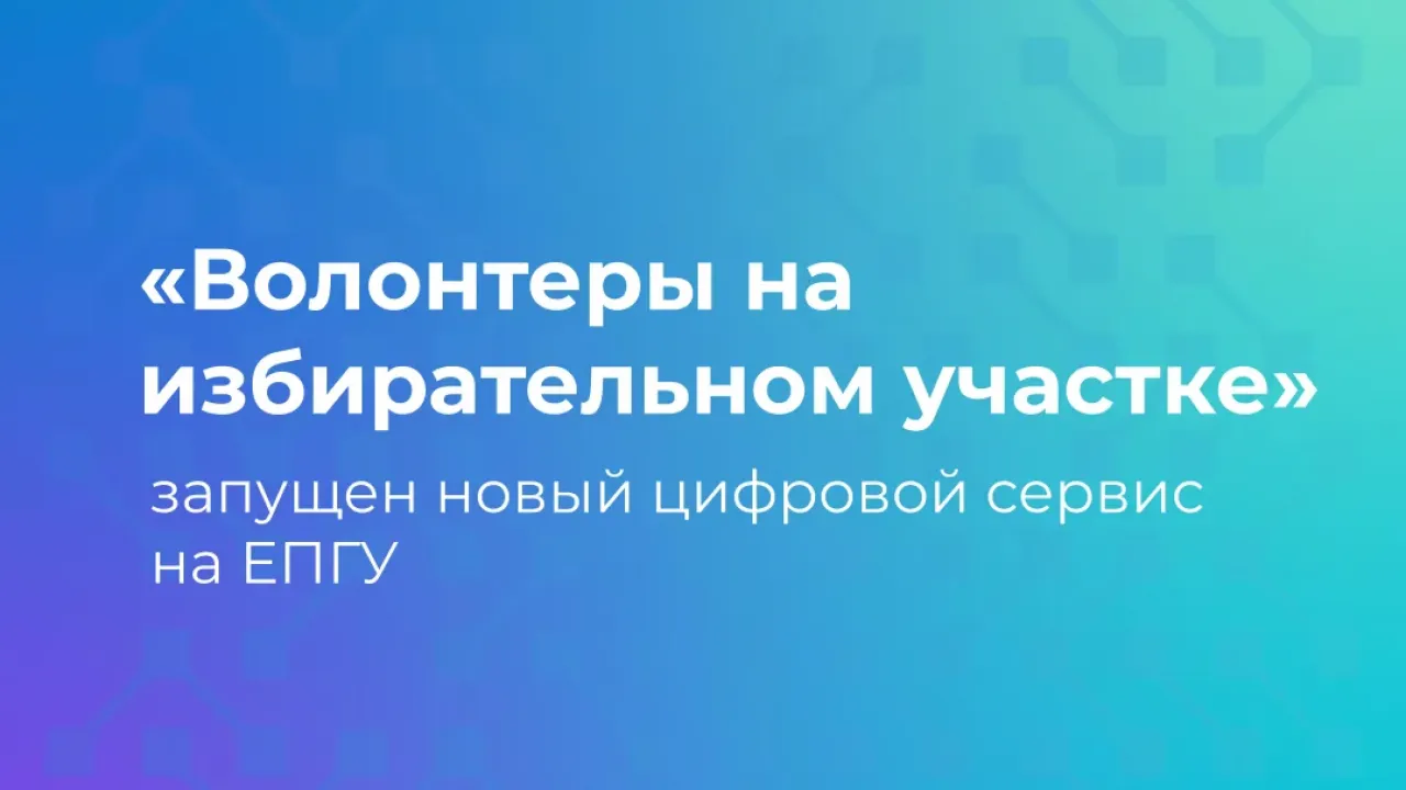 На портале «Госуслуги» запустили сервис «Волонтеры на избирательном участке»