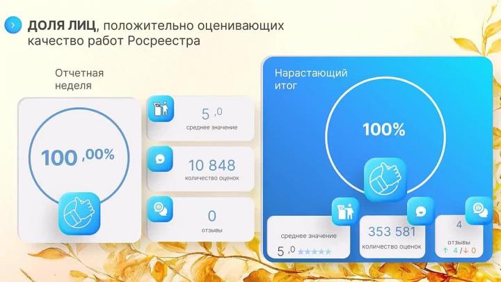 Доля положительных оценок услуг Росреестра в Свердловской области составила 100% — Екатеринбург Сейчас
