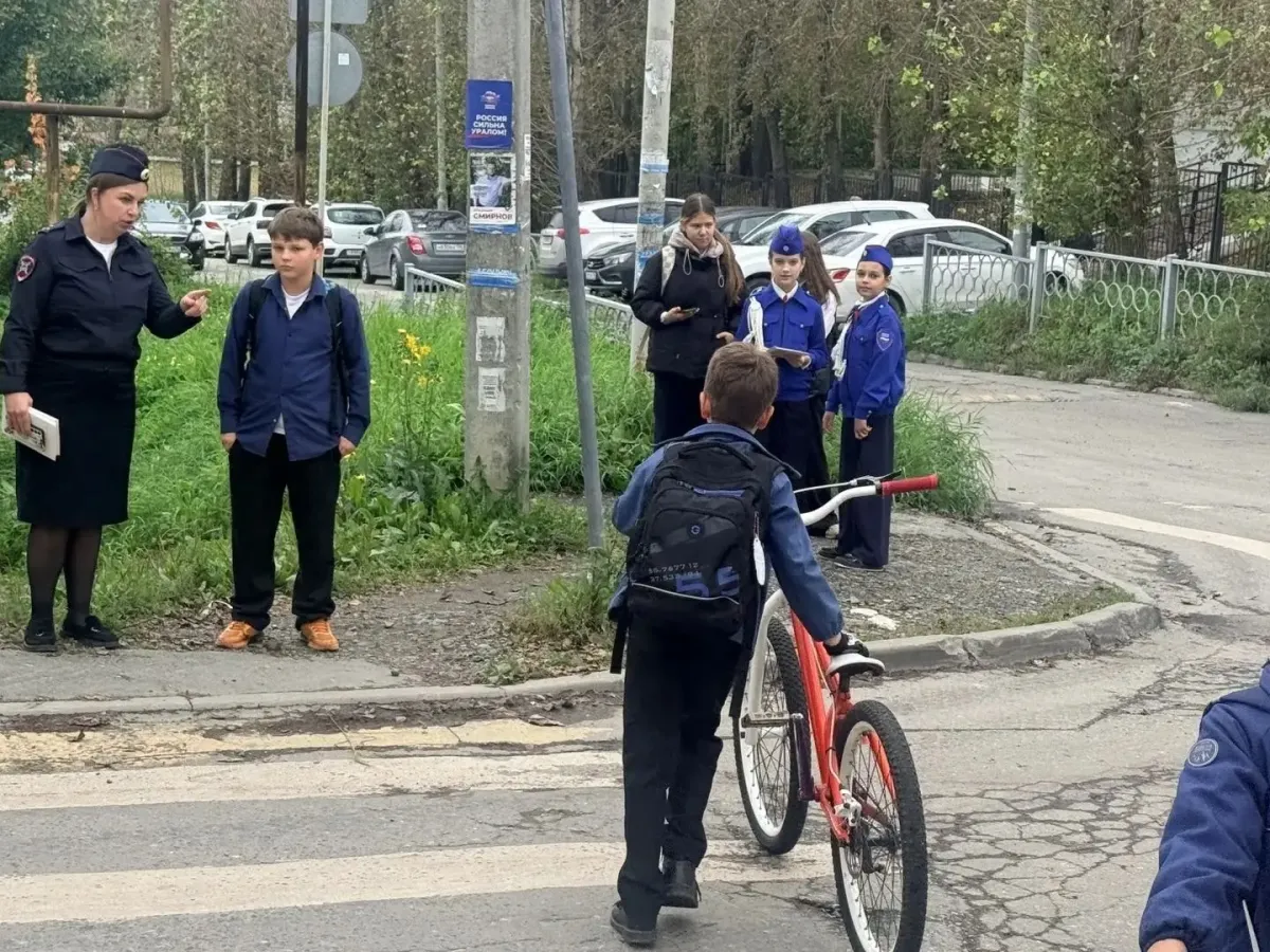 В Екатеринбурге перед неделей БДД провели рейд «Пешеход» в школе №114