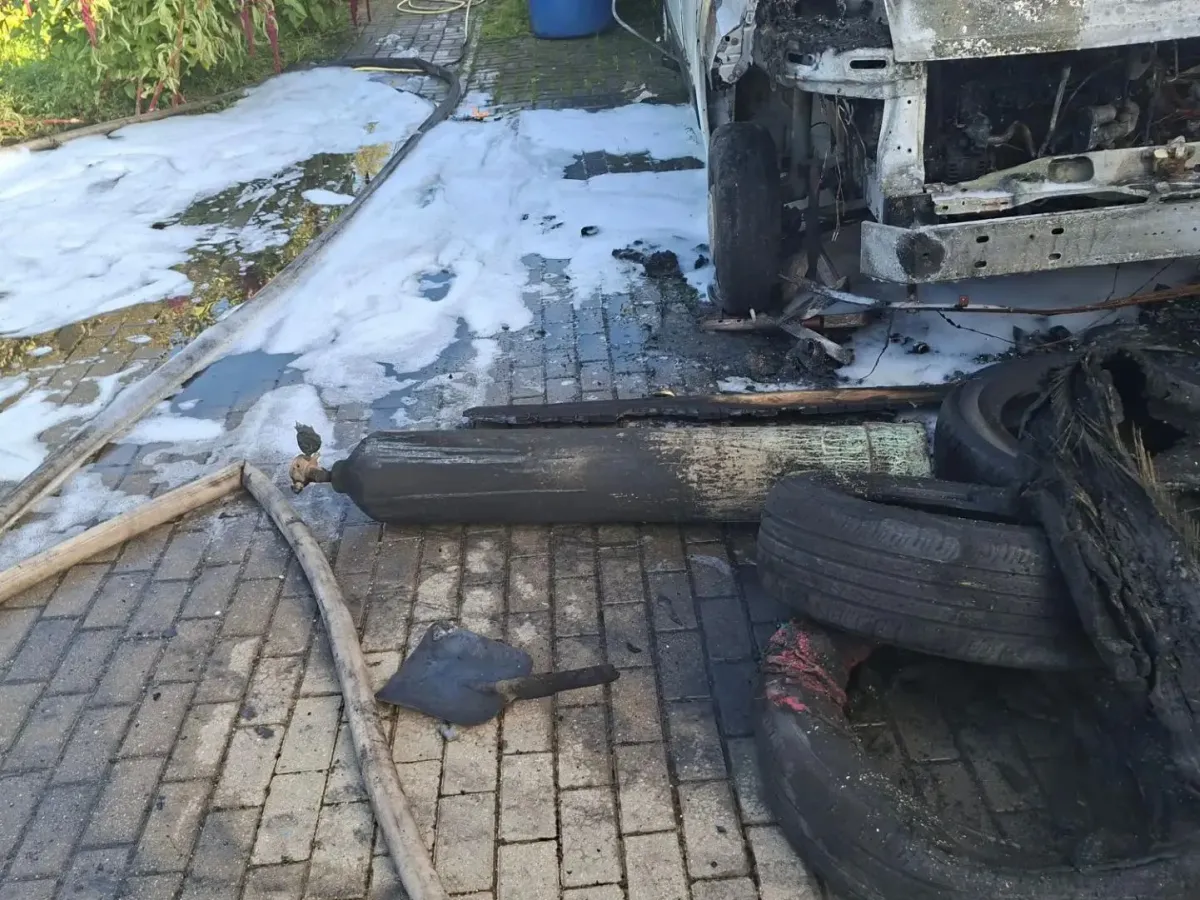 В Гурьевском округе при пожаре на Калининградском шоссе пострадал мужчина