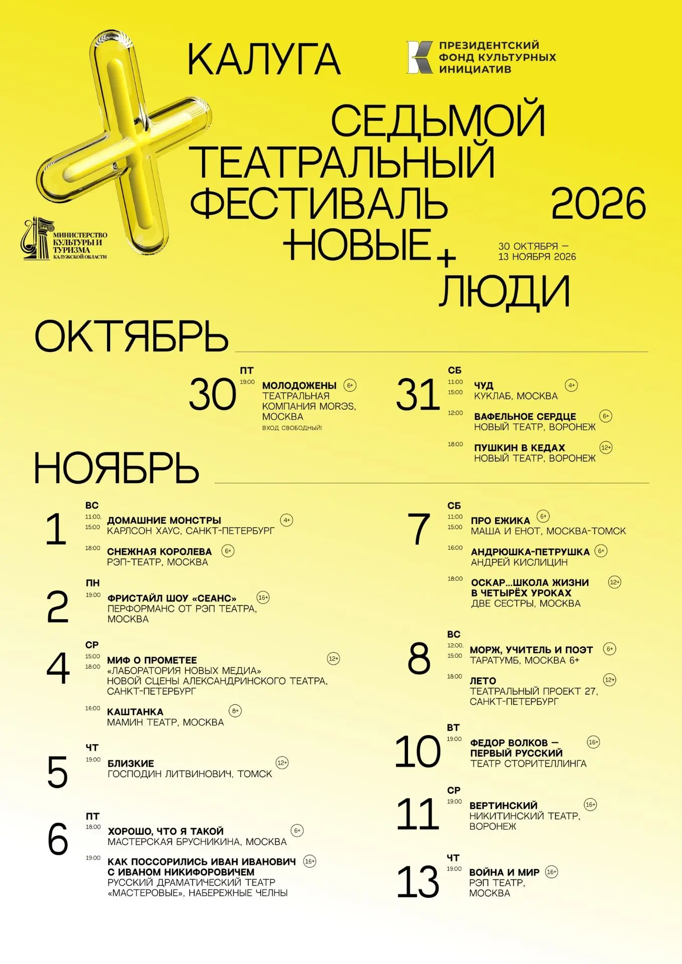 Седьмой театральный фестиваль «Новые + Люди»
