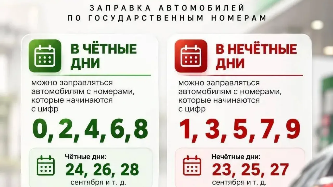 В Калужской области вводят систему «чёт/нечёт» для заправки автомобилей