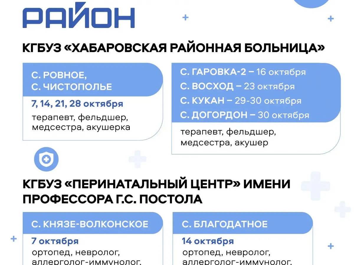 Выездные бригады врачей отправятся в районы края в октябре