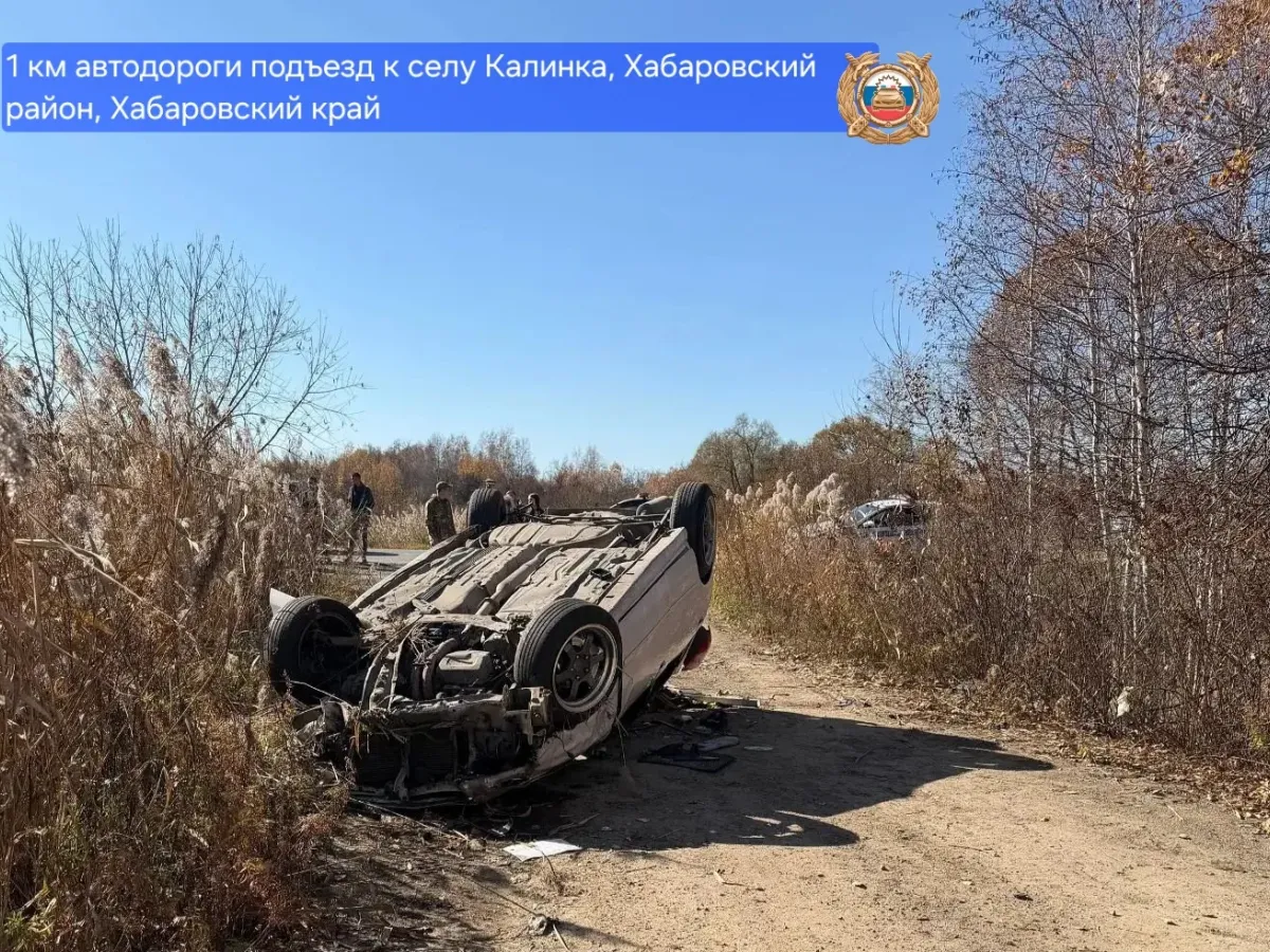 В Хабаровском районе водитель Mazda погиб после опрокидывания автомобиля