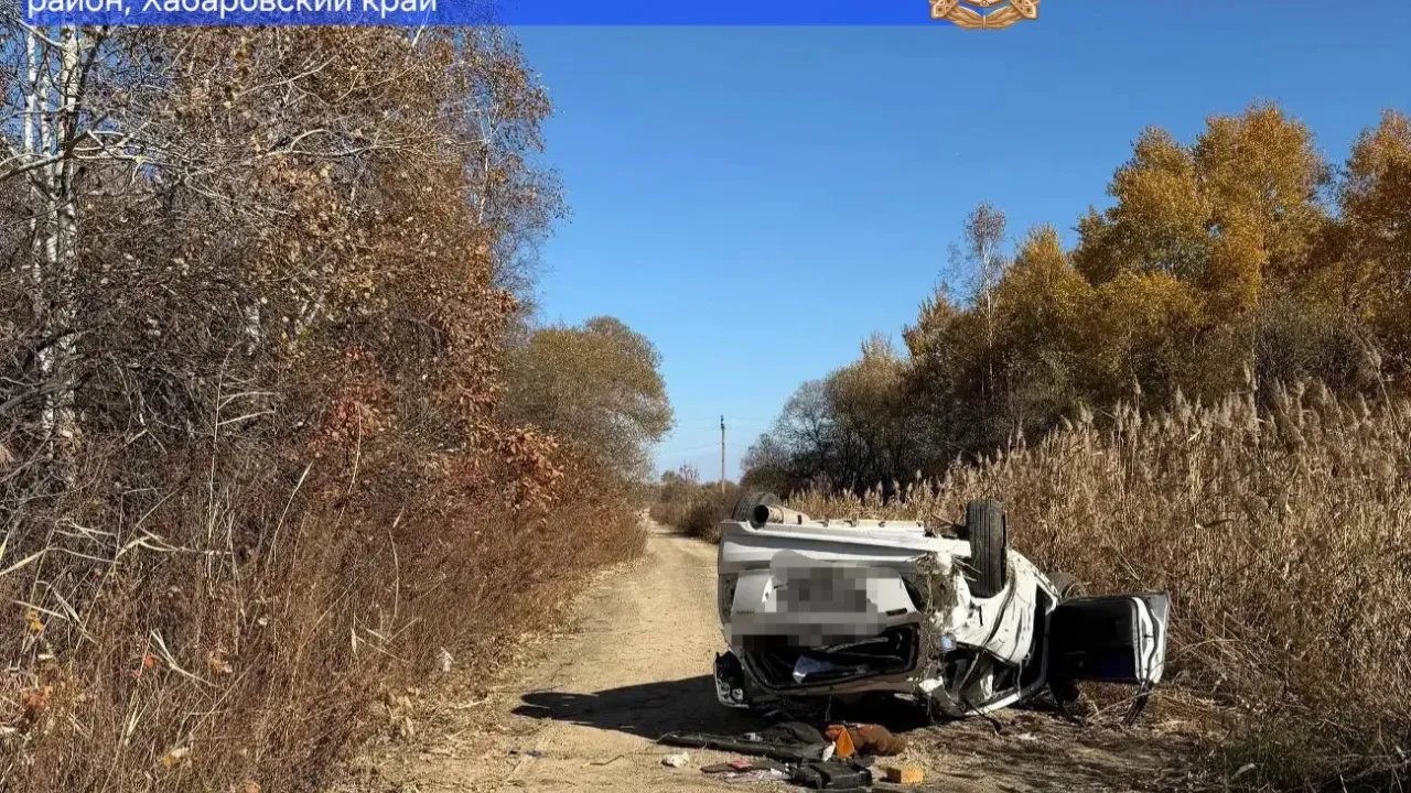 В Хабаровском районе водитель Mazda погиб после опрокидывания автомобиля — Хабаровск Сейчас