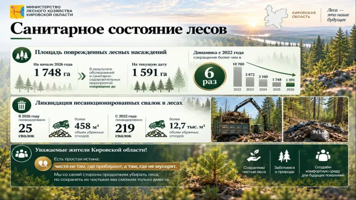 В Кировской области сократилась площадь поврежденных лесных насаждений — Киров Сейчас