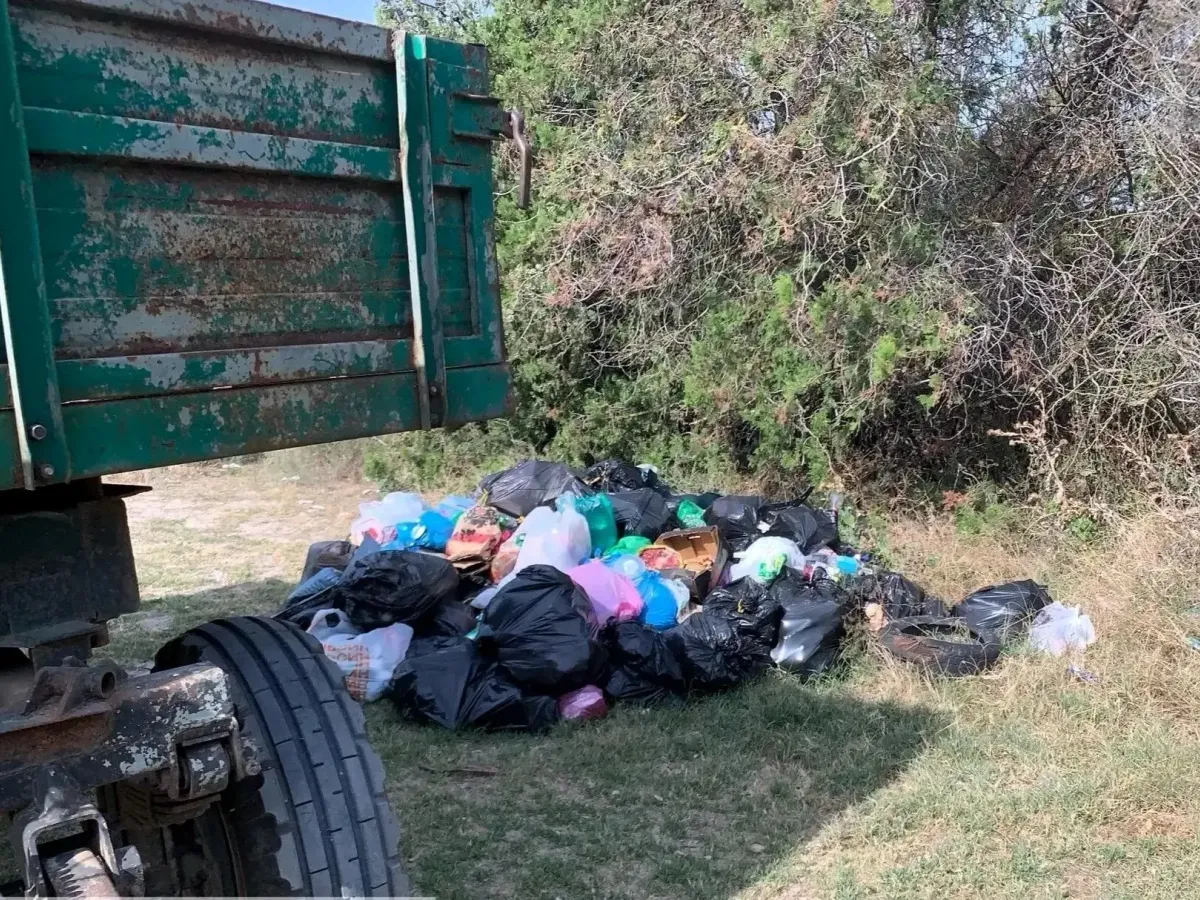 На Сазальницкой косе прошел субботник, собрали более 20 кубометров мусора