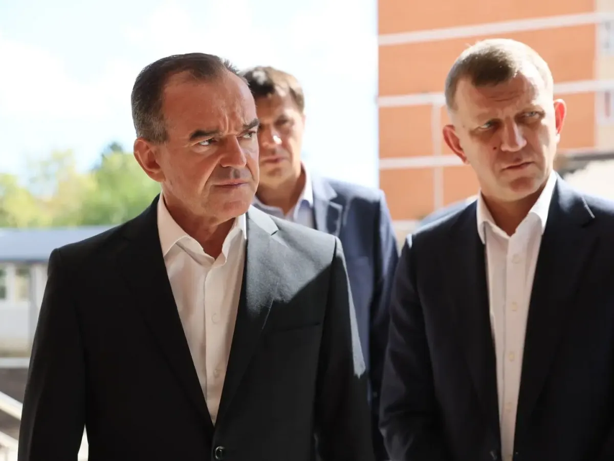 Кондратьев проверил строительство детского сада на улице Калинина в Краснодаре