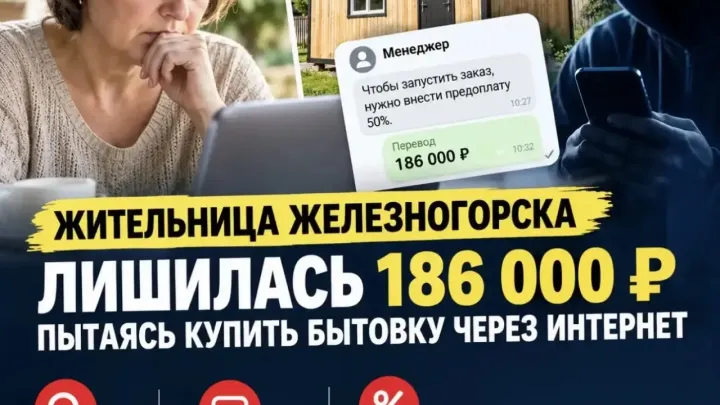 Жительница Железногорска перевела 186 тысяч рублей за бытовку и обратилась в полицию — Курск Сейчас