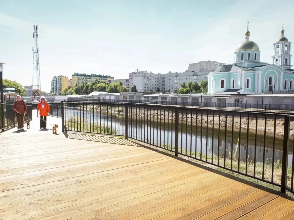 В Курске завершается третий этап благоустройства сквера на улице Студенческой