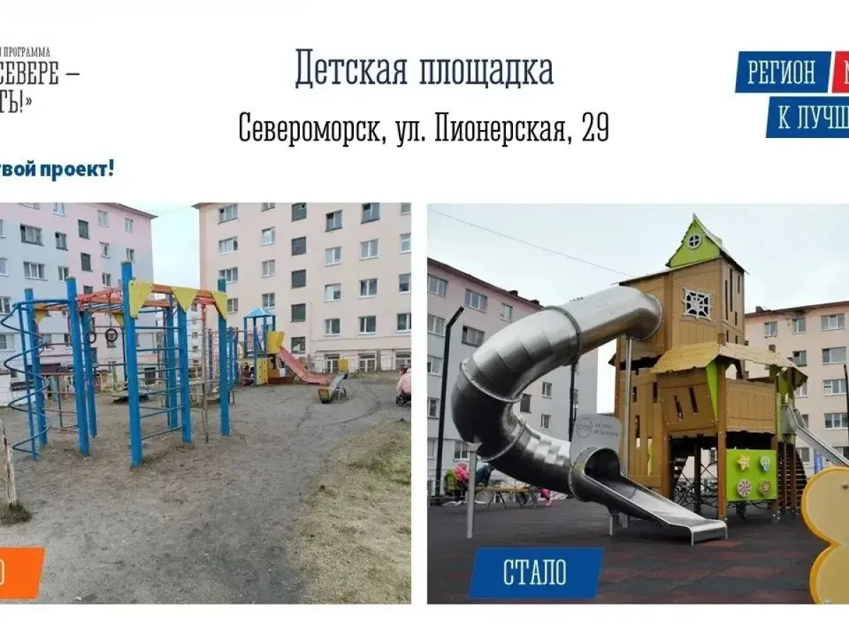 В Североморске преобразили пять объектов по программе «На Севере — твой проект»