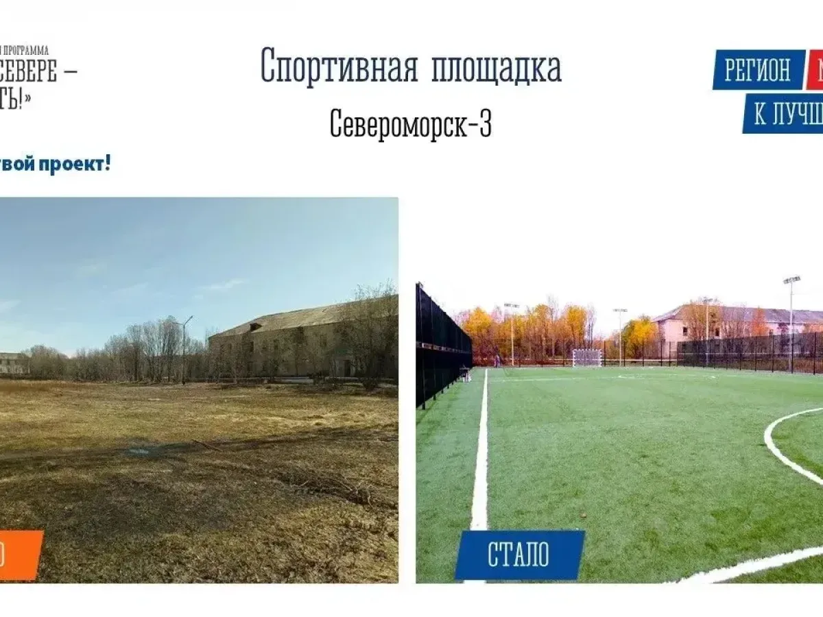 В Североморске преобразили пять объектов по программе «На Севере — твой проект»