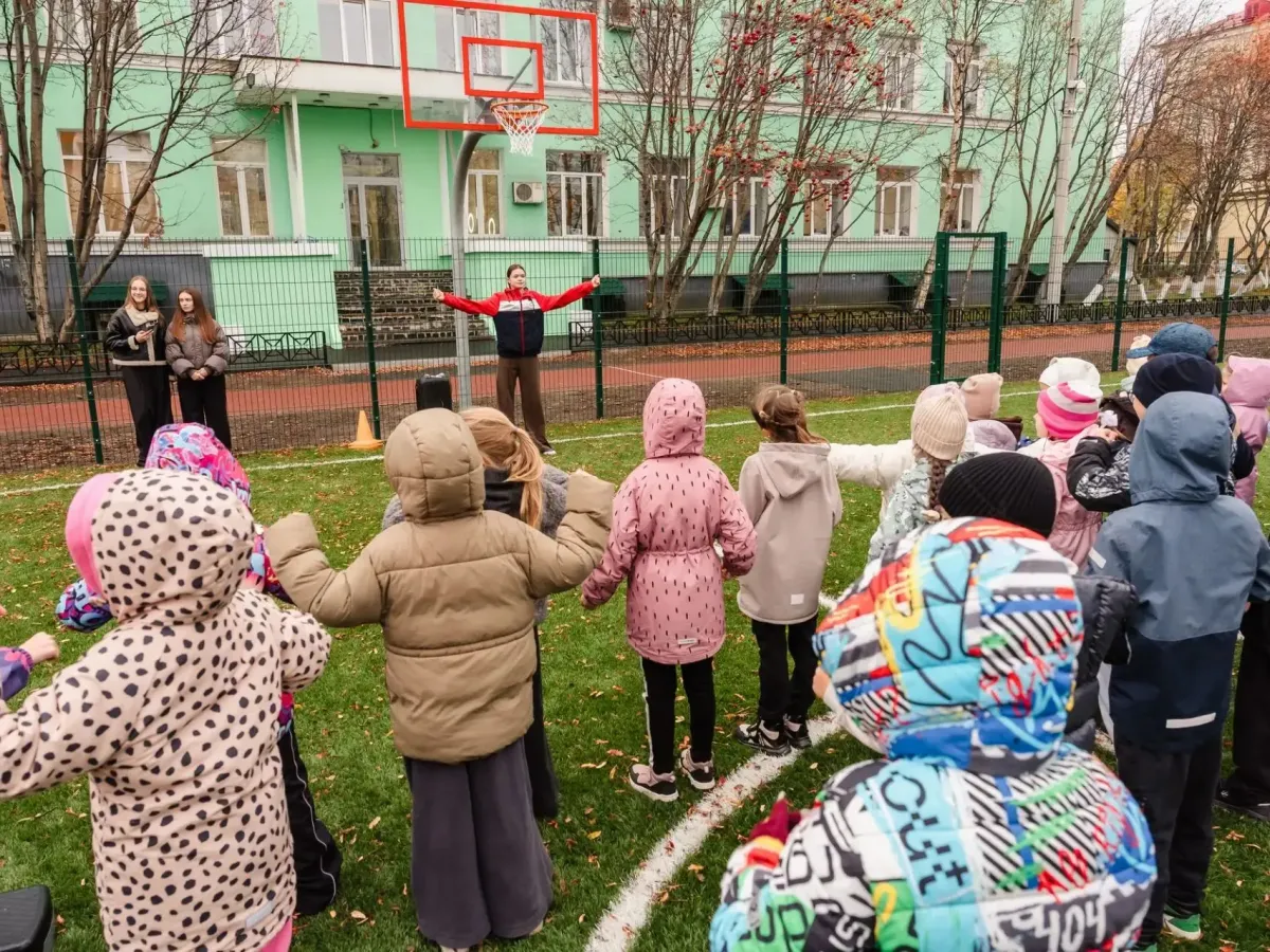 В школе №36 Мурманска открыли современную спортивную зону