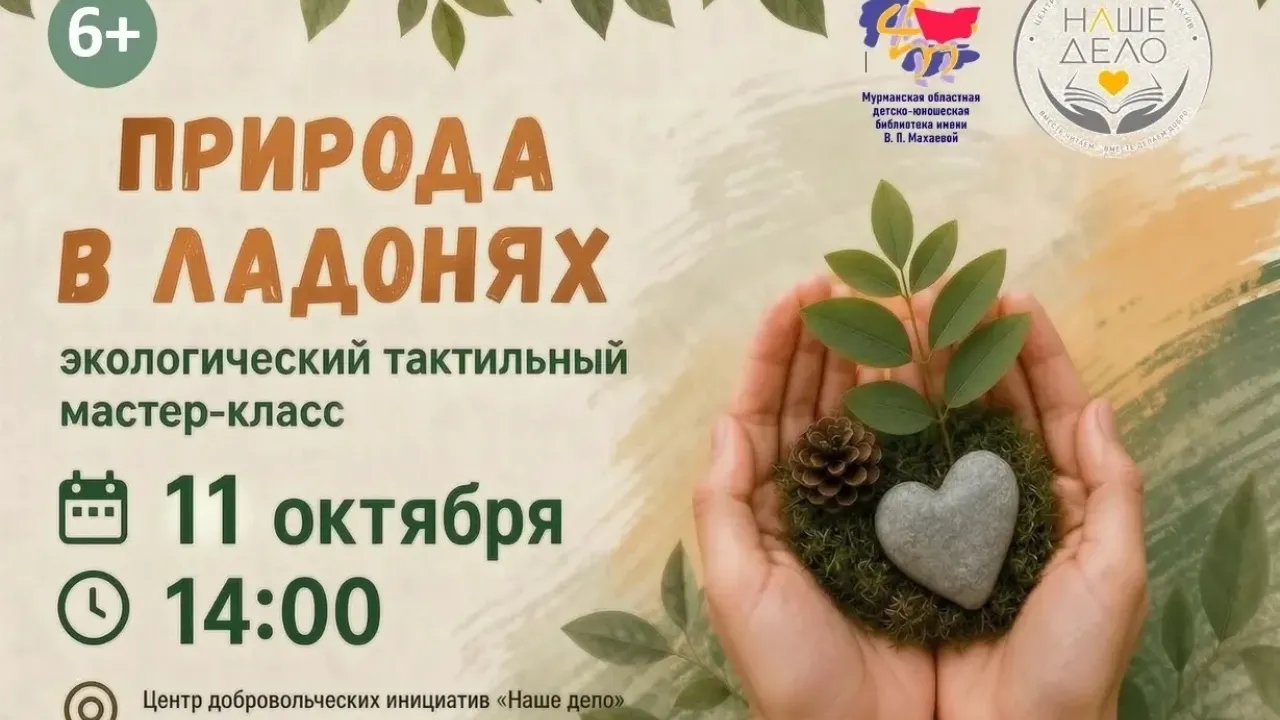 11 октября в библиотеке на Буркова пройдет мастер-класс «Природа в ладонях» — Мурманск Сейчас