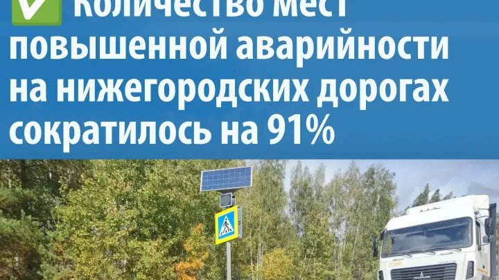 В Нижегородской области число мест повышенной аварийности сократилось на 91% — Нижний Новгород Сейчас