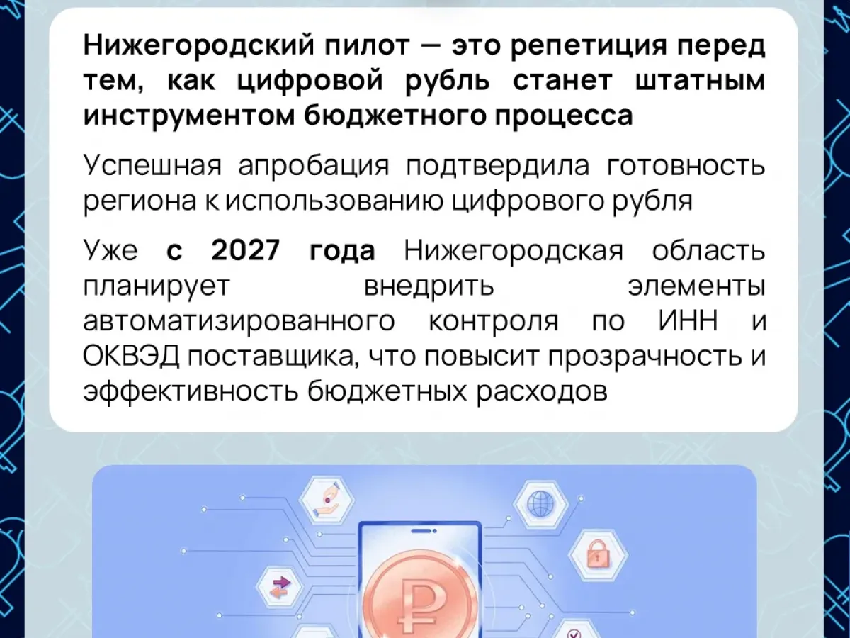 Нижегородская область впервые провела реальные оплаты с цифровым рублем