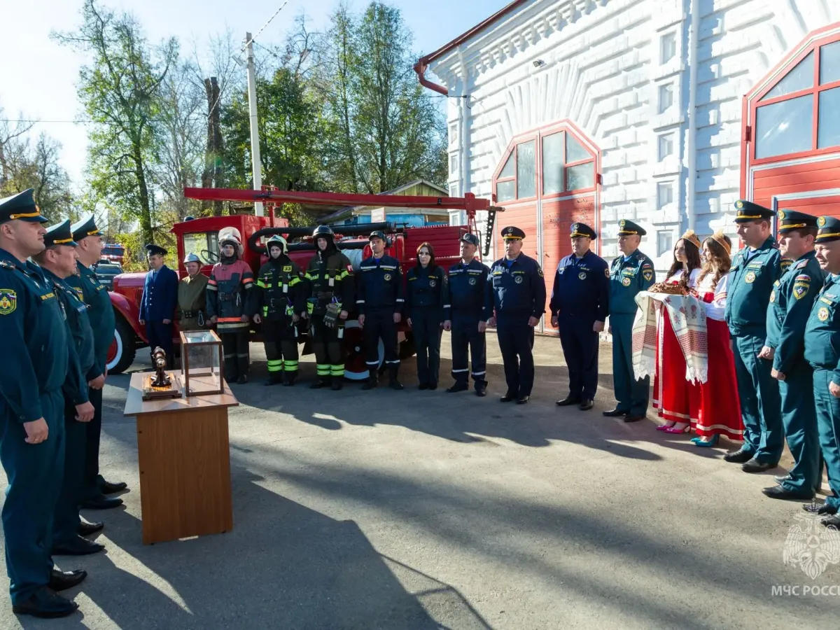 В Нижегородской области встретили исторический пожарный ствол в рамках всероссийской эстафеты