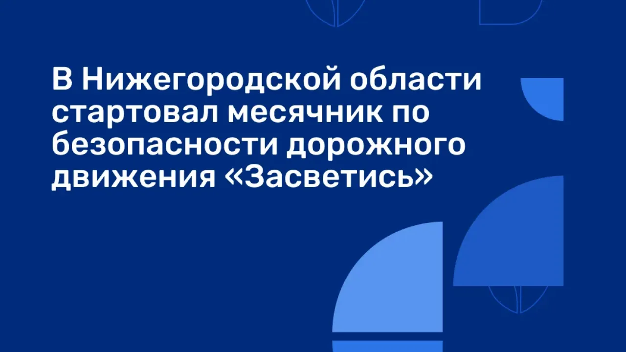 В регионе проходит месячник по безопасности дорожного движения «Засветись» — Нижний Новгород Сейчас