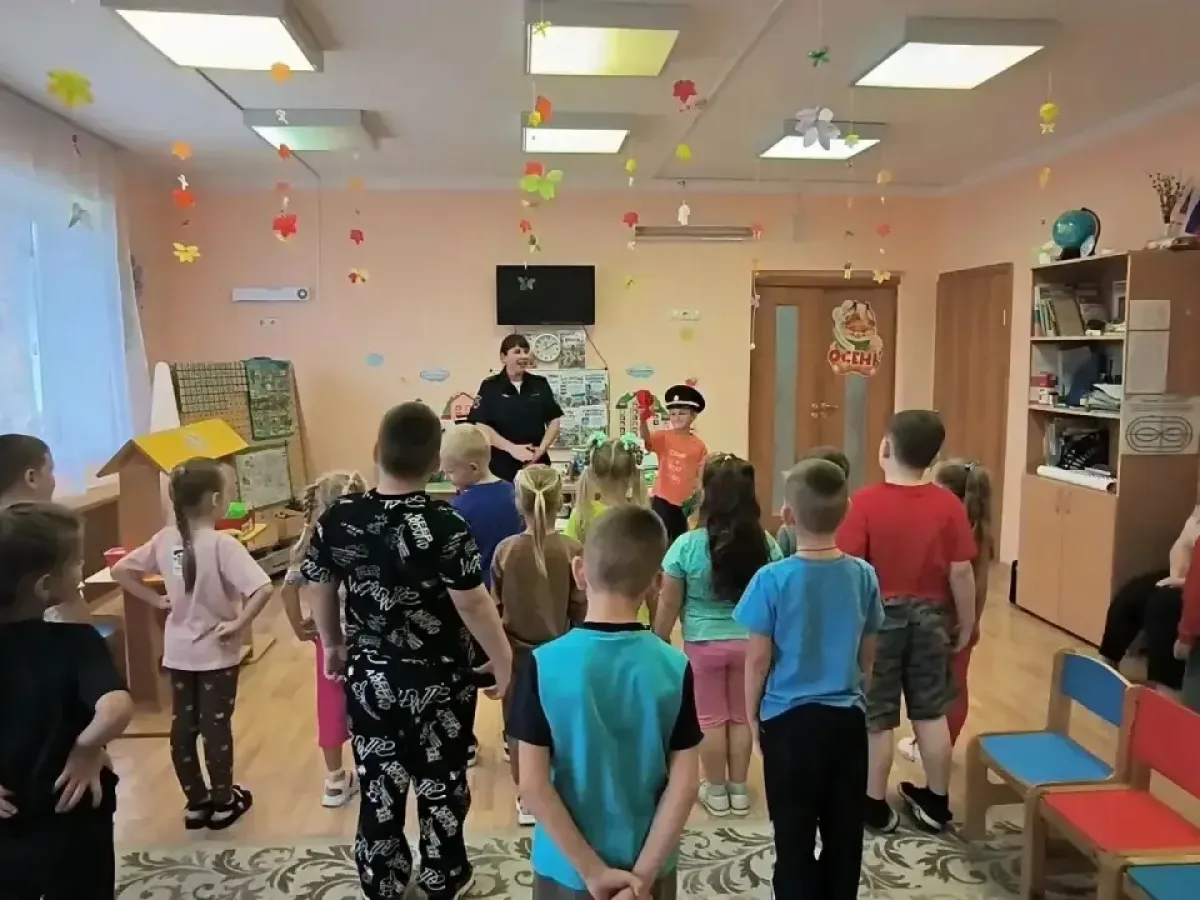 В детсаду «Сказка» в Мошковском районе провели урок дорожной грамотности