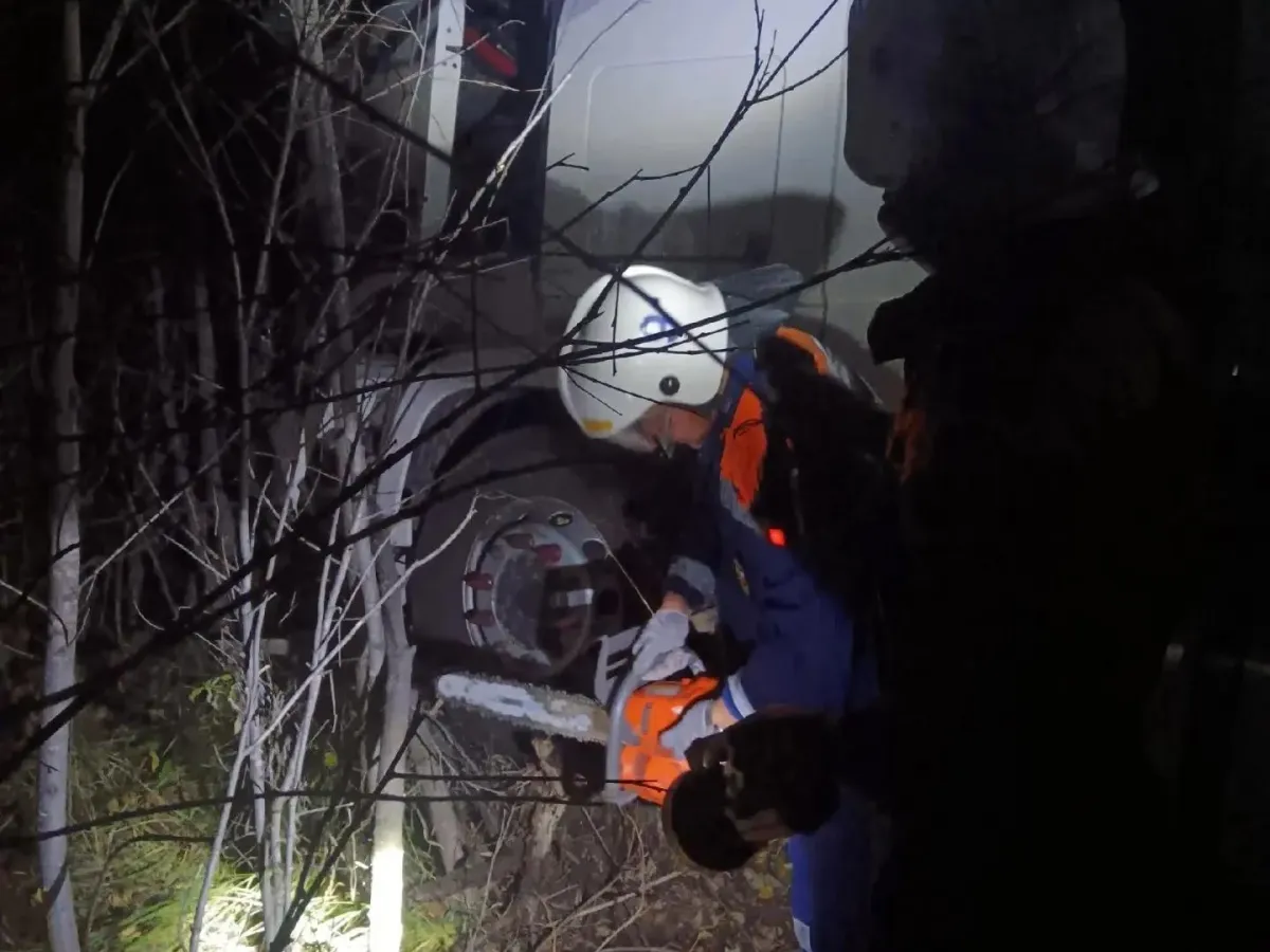 В Барабинском районе спасатели достали из искорёженной кабины погибшего водителя грузовика
