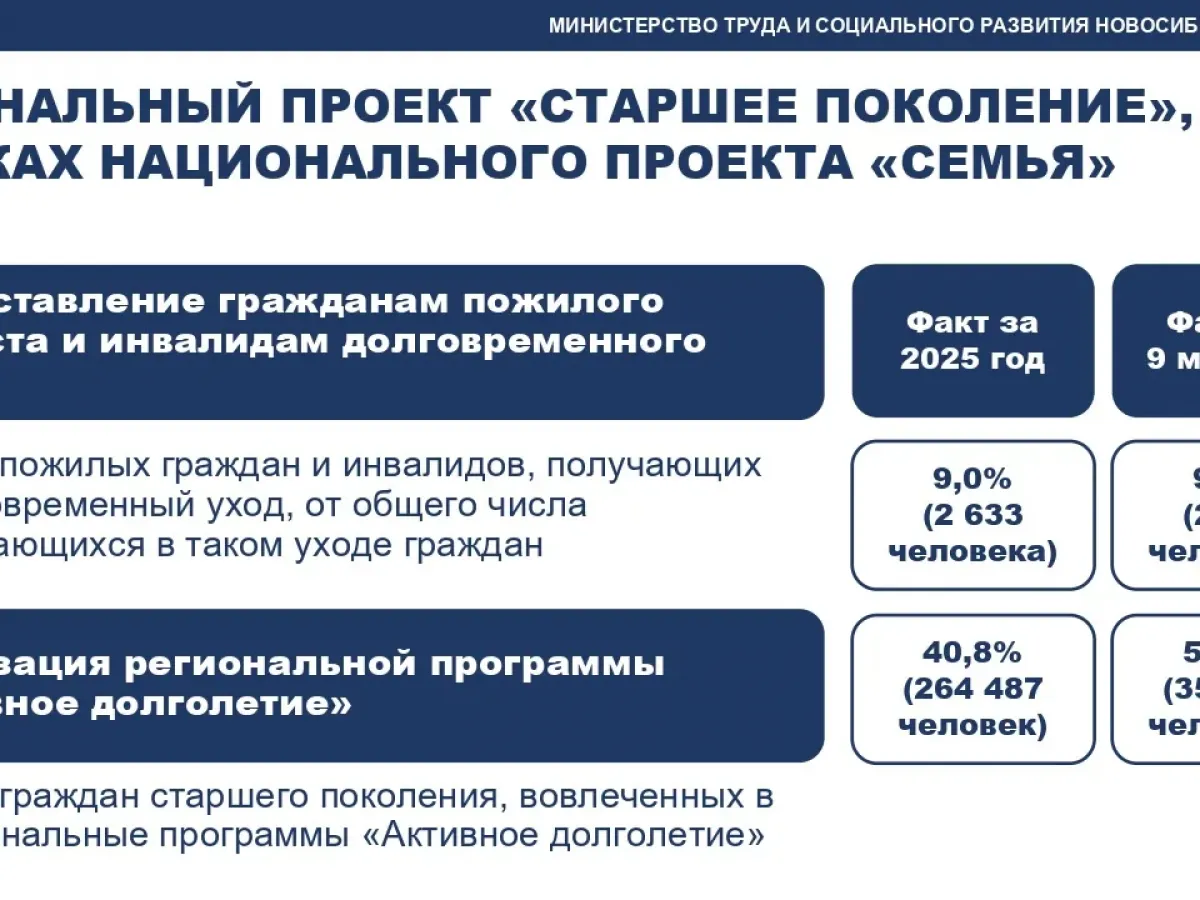 В Новосибирской области усиливают поддержку пожилых жителей и программы активного долголетия