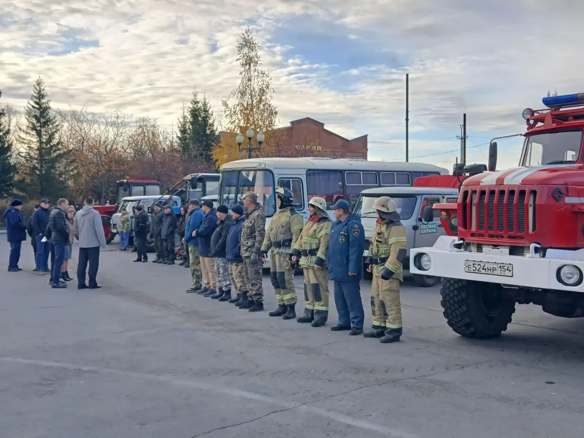 В Доволенском округе проверили готовность к ландшафтным пожарам