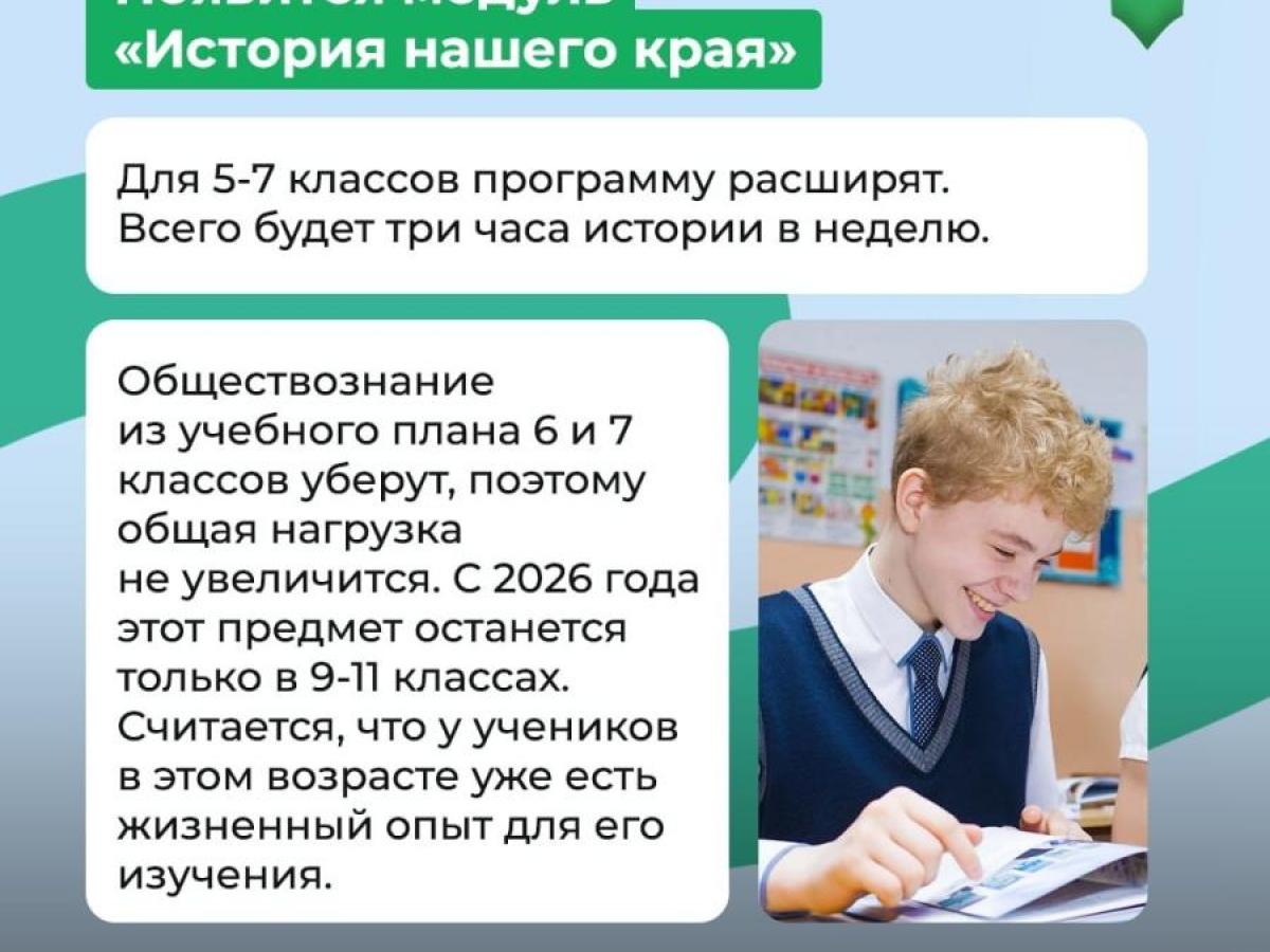 С 1 сентября в школах вводится модуль «История нашего края» и обновляются учебники истории — Настоящий Обнинск