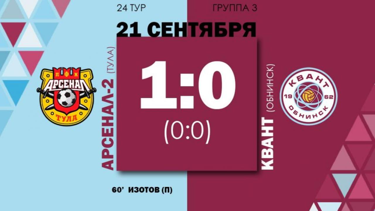 «Квант» уступил «Арсеналу-2» в Туле, играя в меньшинстве более 70 минут — Настоящий Обнинск