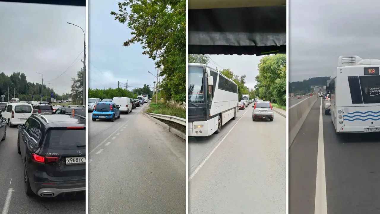 В Обнинске пассажирские автобусы следуют с задержкой из-за пробок
