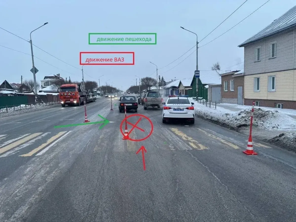 В Омске в суд направили дело водителя после наезда на женщину на переходе