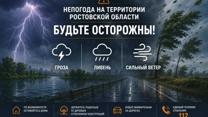 В Ростовской области объявили штормовое предупреждение из-за ливней и града — Ростов-на-Дону Сейчас