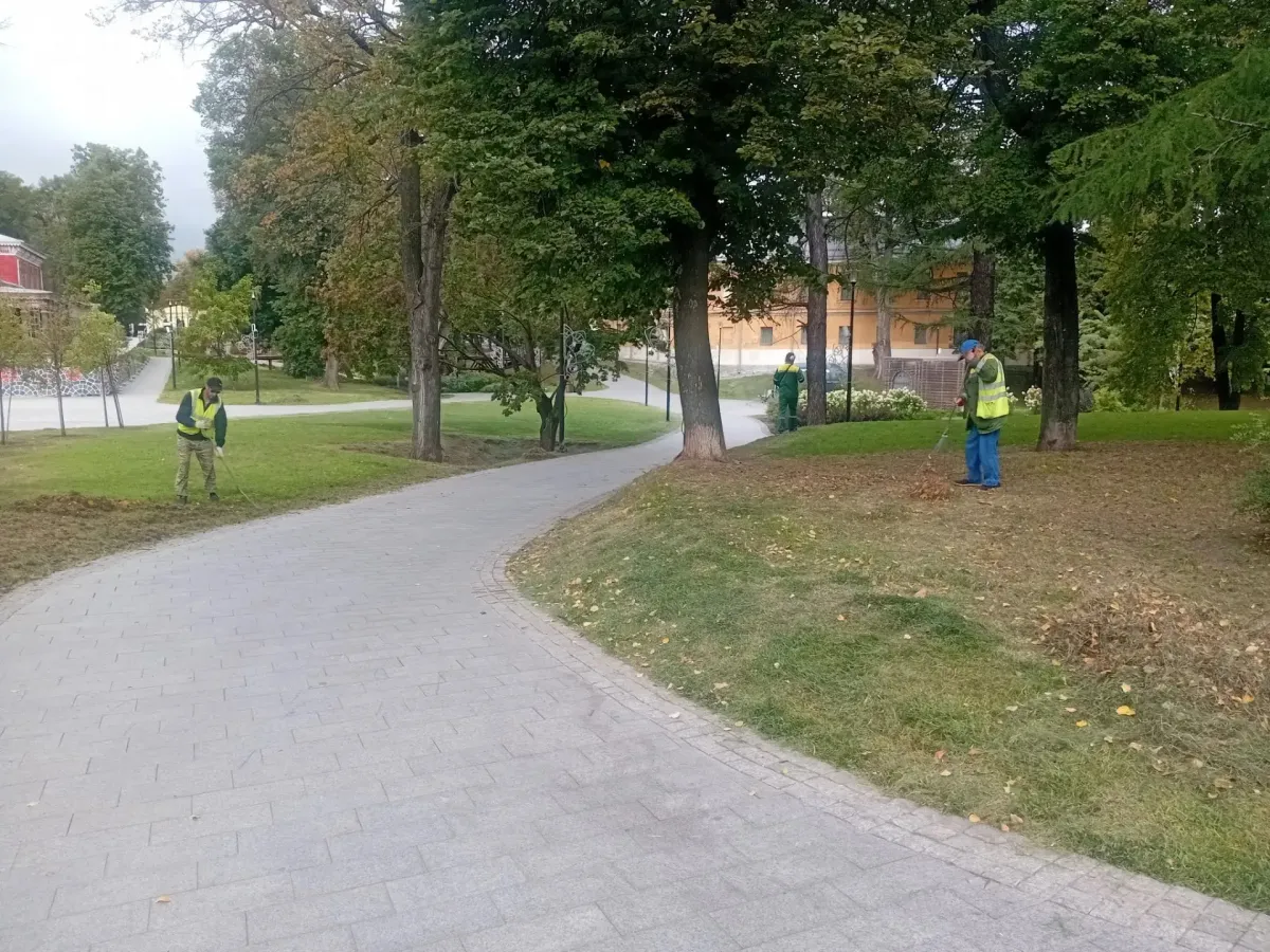 В рязанских парках и скверах провели работы по благоустройству