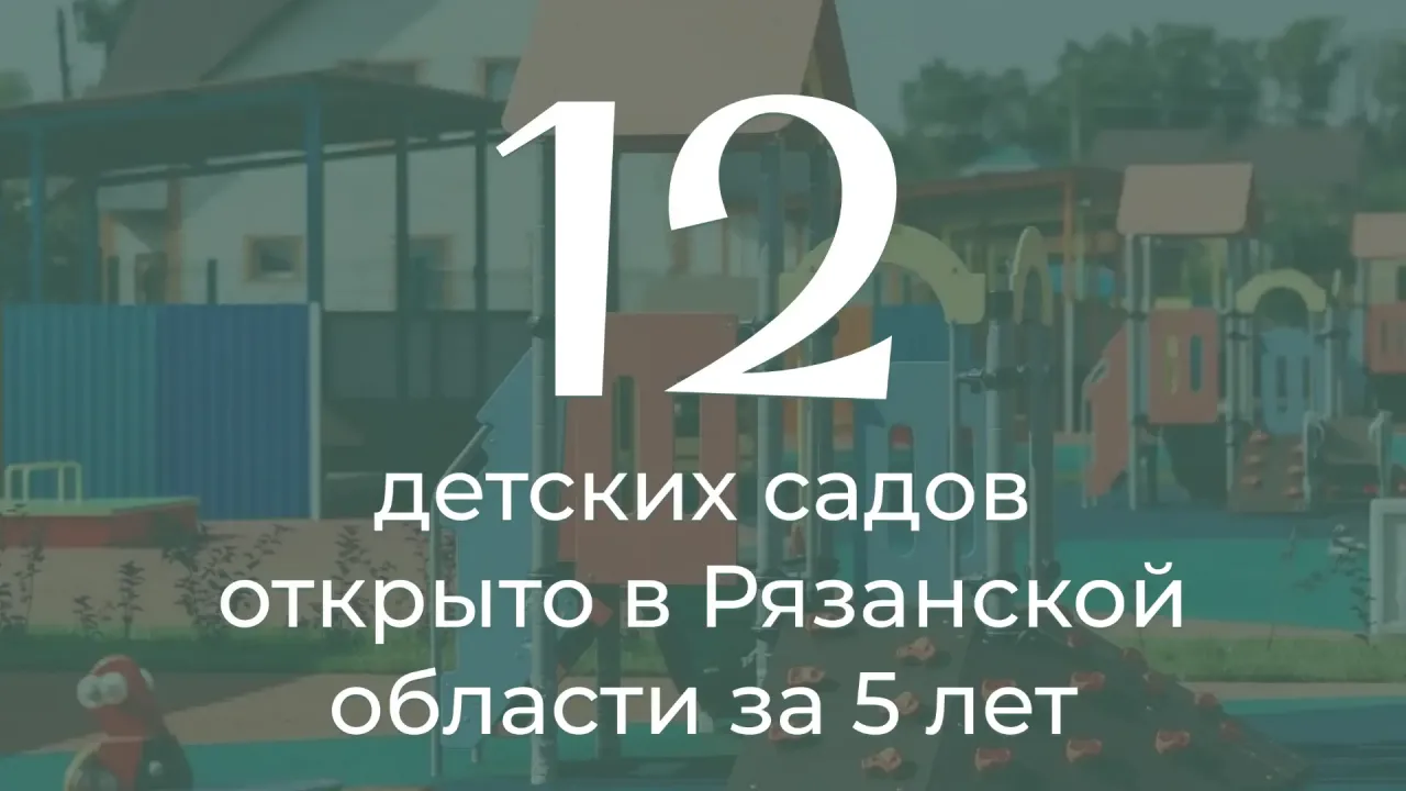 В Рязанской области за пять лет открыли 12 детских садов — Рязань Сейчас