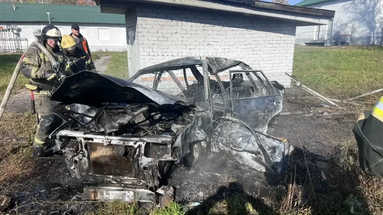 В Сасовском округе машина съехала в кювет и загорелась, водитель погибла — Рязань Сейчас