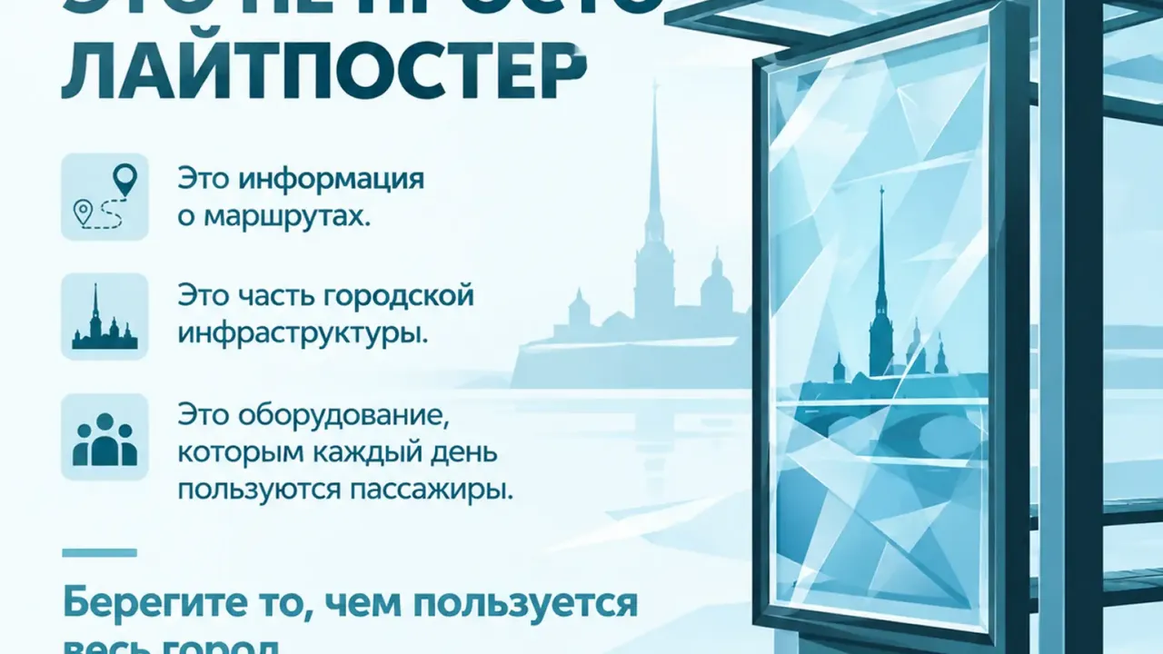 В Петербурге дело о повреждении лайтпостера на остановке передали в суд — Санкт-Петербург Сейчас