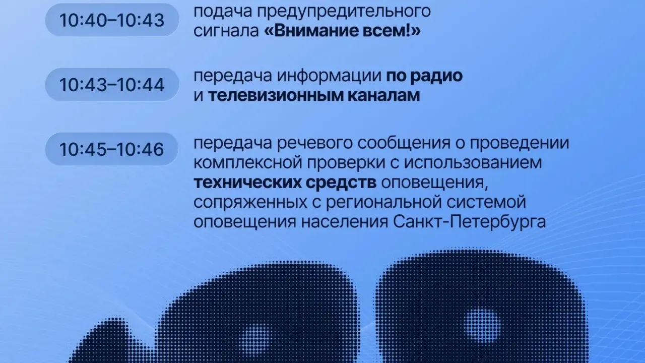 7 октября в Петербурге проверят региональную систему оповещения — Санкт-Петербург Сейчас