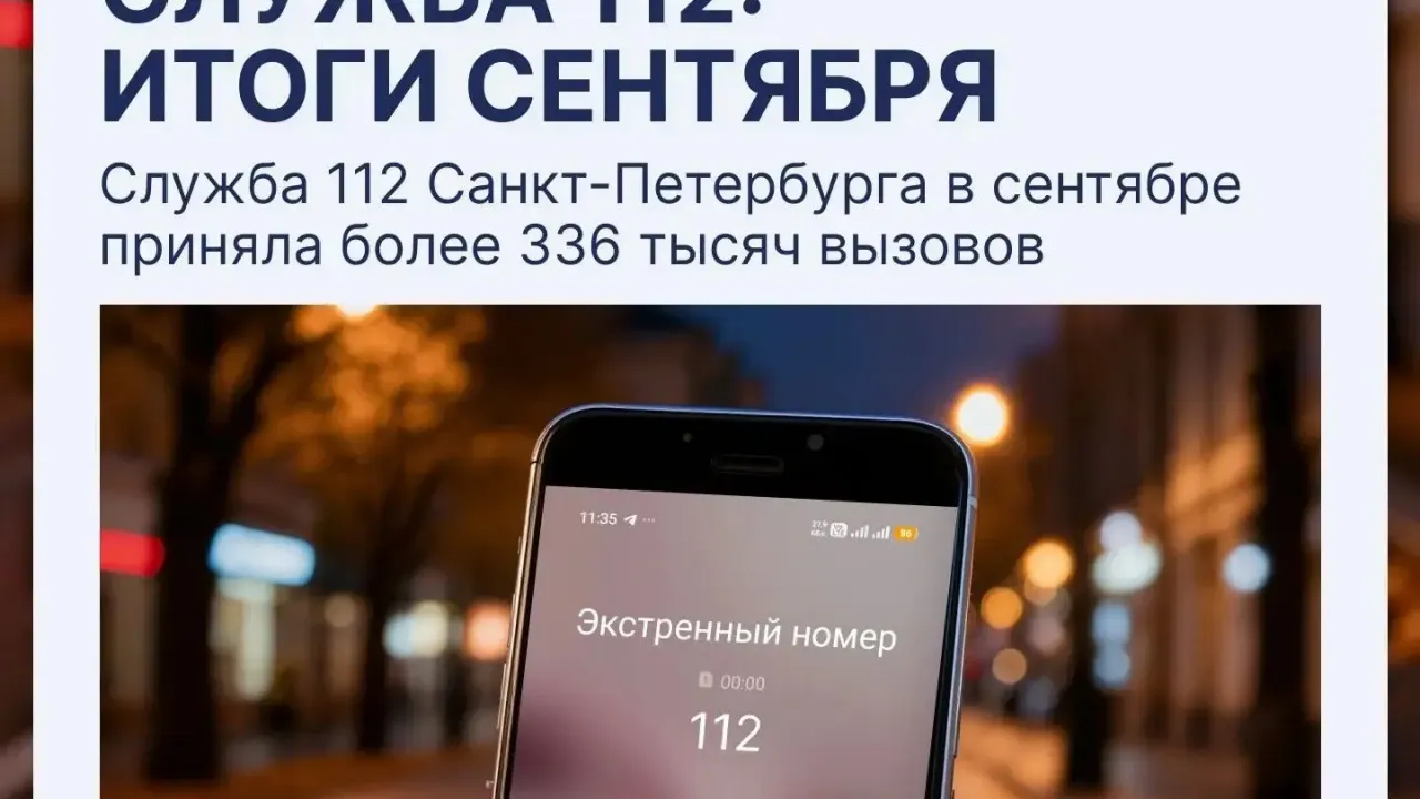 Служба 112 Петербурга подвела итоги сентября: более 336 тысяч обращений — Санкт-Петербург Сейчас