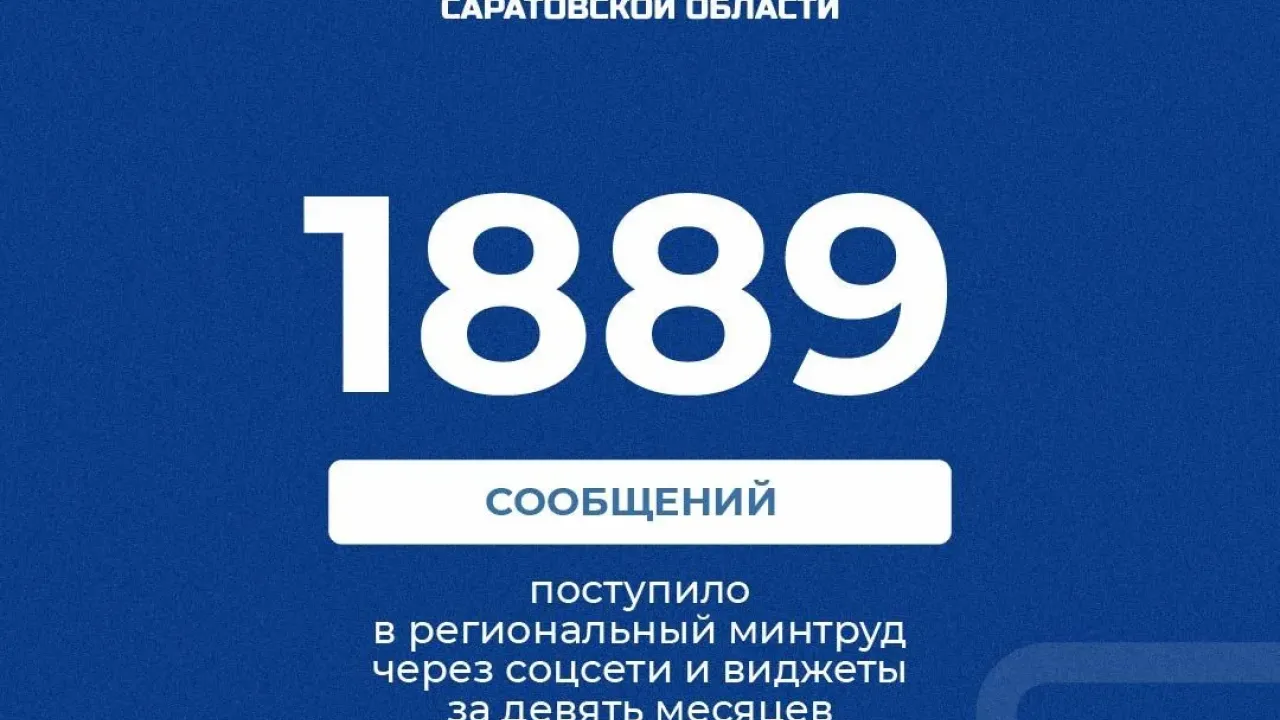 Минтруд Саратовской области обработал 1889 обращений через электронные сервисы — Саратов Сейчас
