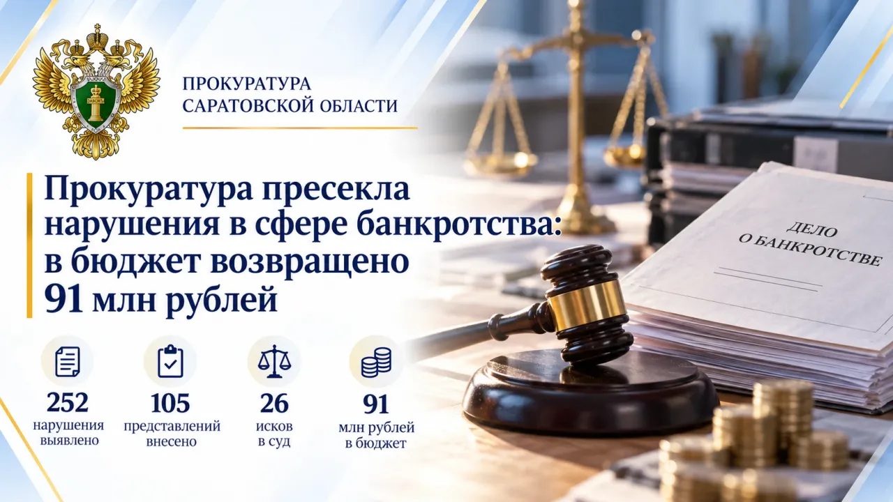 Прокуратура сообщила о погашении 91 млн рублей налоговой задолженности в делах о банкротстве — Саратов Сейчас
