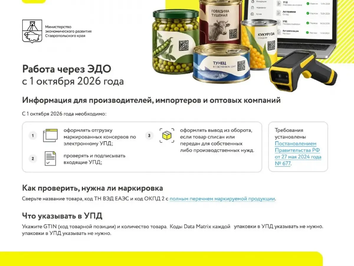 Ставропольцам рассказали, что изменится в маркировке товаров с 1 октября