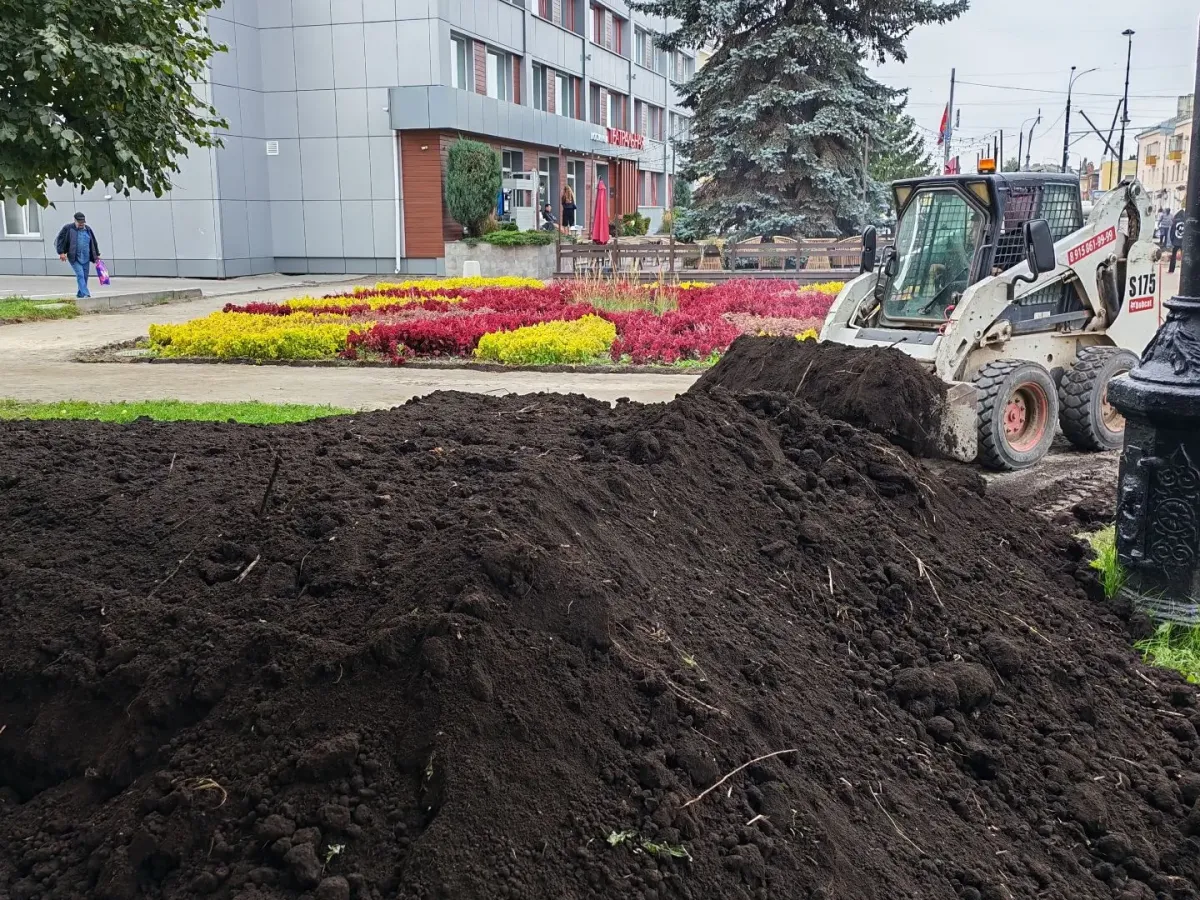 В Тамбове продолжают благоустройство исторического центра на улице Октябрьской