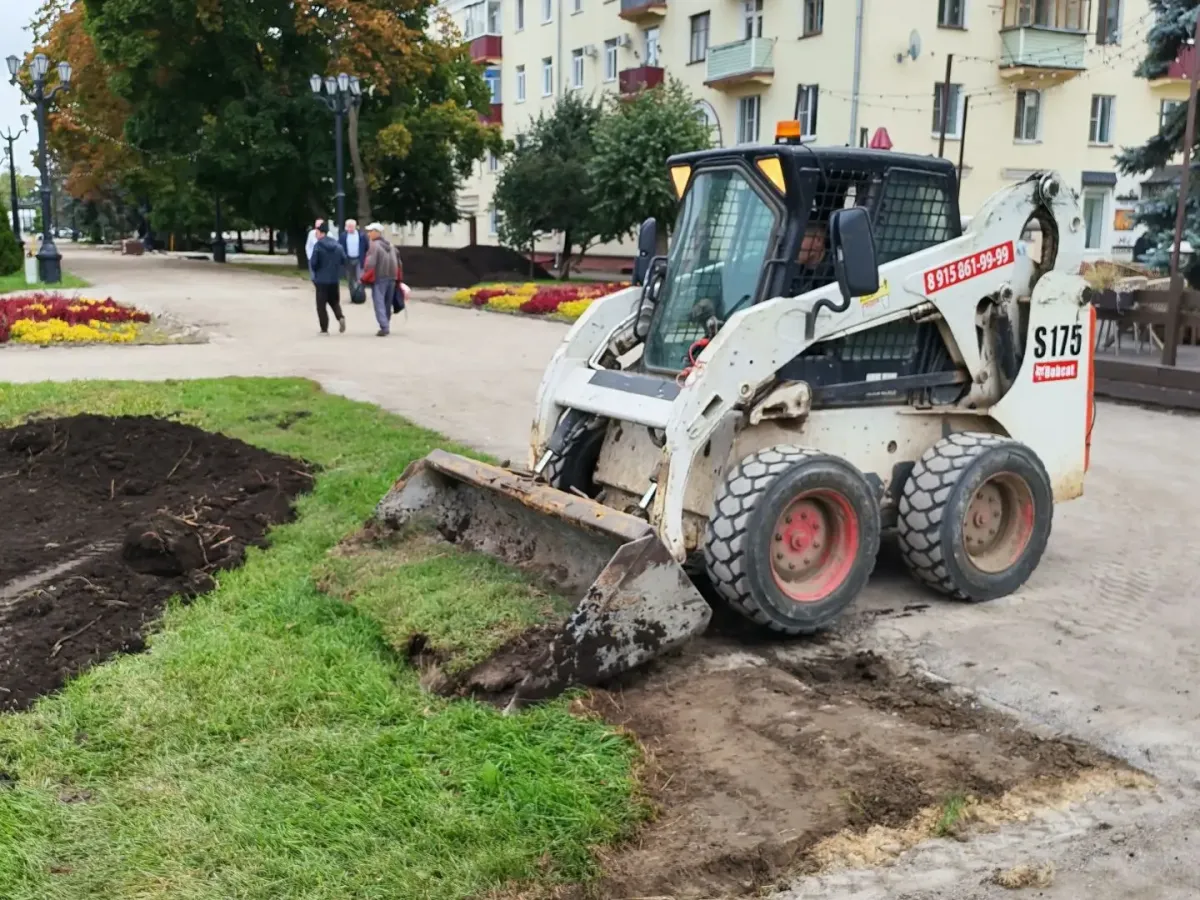 В Тамбове продолжают благоустройство исторического центра на улице Октябрьской