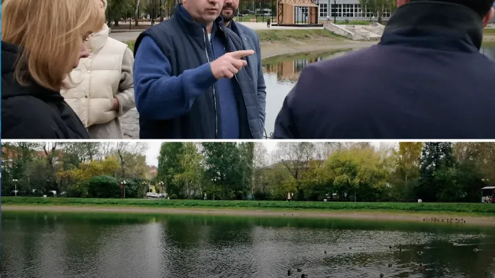 На Белом озере в Томске завершают благоустройство и ждут поставку лавочек-качелей — Томск Сейчас