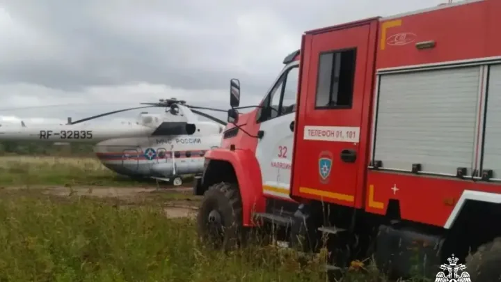 Вертолёт МЧС доставил пациента из Калязина в детскую больницу Твери