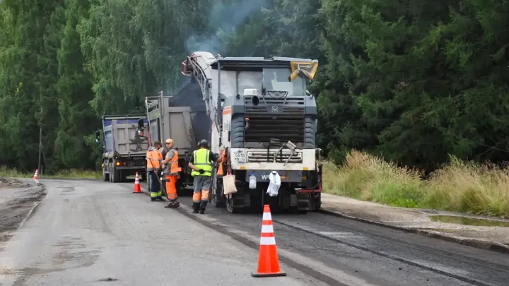 Ремонт дороги в Сандово